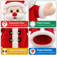 Marionnette en peluche personnalisée de la série de Noël, adorable marionnette de Noël en peluche pour enfants, jouet de jeu de rôle pour raconter des histoires, cadeau de vacances