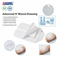 Pansement stérile en film PU transparent et imperméable pour canule IV, fixation de cathéter médical, avec cadre absorbant, stérilisé au gaz EO