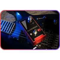 Pédale de booster de guitare Superkick de haute qualité en métal transparent, amplificateur de signal, couche de tonalité, tonalité indépendante, indicateur de niveau