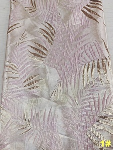 Tela Brocada Jacquard Metálica de 143 g/m² para Confección de Vestidos, Patrón de Hojas en Relieve, Poliéster de Lujo para Faldas, Trajes y Manualidades - Product Image 2