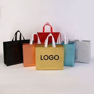 Sac fourre-tout en tissu écologique laminé non tissé, sac de transport non tissé avec logo - Product Image 4