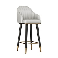 Tabouret de bar pivotant inclinable en acier inoxydable, dossier haut, style moderne et minimaliste, pour comptoir de caisse commercial, îlot de cuisine, salon
