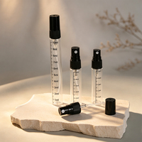 Flacon pulvérisateur rechargeable avec logo personnalisé, échelle graduée, 2 ml, 3 ml, 5 ml, 10 ml, atomiseur de parfum transparent portable, flacon d'échantillon de voyage