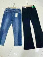 Vente en gros de jeans en denim pas chers, pantalons de haute qualité, lot de vêtements de marque pour femmes, printemps, d'occasion, tailles mixtes
