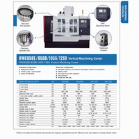 Centre d'usinage vertical CNC 3 axes VMC850E VMC850B VMC1055 VMC1260 BT40 pour le traitement des moules métalliques