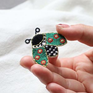 New High Quality Self Sticker Exquisite Embroidery Lifelike Cute Insect Ladybug Patch for Decoration - Product Image 3