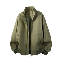Blouson bomber haute performance unisexe en polyester coupe ample, coupe-vent, imperméable, léger, à col montant, idéal pour le printemps et les activités extérieures