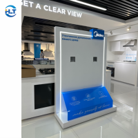 Maßgefertigtes Schwerlast-Recycling-Warmwasserbereiter-Displayregal mit LED-Beleuchtung, Umweltfreundliche Wasserdichte Haushaltsgeräte-Vitrine