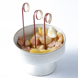 Fábrica al por mayor rojo 5,91 pulgadas anillo de dedo cuerda bastón de caramelo palos cóctel fiesta palos fruta decoración palos de bambú - Product Image 4