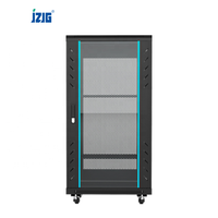 Bon marché, armoire de rack de serveur sur pied 12U 22U avec verrouillage intelligent et ventilateur de refroidissement en stock