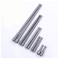 Embout de tournevis magnétique en acier CRV de 1/4 de pouce, bricolage, OEM, embout hexagonal, tournevis, embout de serrage, différentes tailles