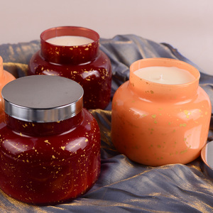 Jar Candles Soy Wax <b>Glassware</b> Round Stainless Steel Lid <b>Christmas</b> Holiday Decor Indoor Use - Product Image 1