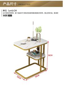 Nordico minimalista <span class=keywords><strong>moderno</strong></span> in marmo tavolino <span class=keywords><strong>angolo</strong></span> in ferro battuto camera da letto tavolino per soggiorno comodino Mobile laterale - Product Image 4