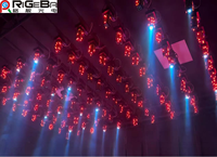 Nouvel écran mural de plafond en forme de rideau de maïs à pixels 3D LED, lumière de fond de discothèque