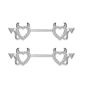 Venta caliente 316L Anillos de pezón de acero quirúrgico Diseños de animales Escudo de pezón Mujeres Zircon Pezón <span class=keywords><strong>Piercing</strong></span> Joyería - Product Image 2