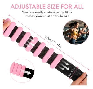 Pesas de Silicona Ajustables para Muñeca y Tobillo, Color Rosa, 2 kg, para Hombres y Mujeres, Pesas para Brazos y Piernas (2 lb) - Product Image 5