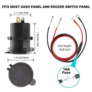 Universal <strong>Cigarette</strong> <strong>Lighter</strong> Car Charger USB Vehicle DC12V-24V Voltmeter <strong>2</strong> Port <strong>Power</strong> <strong>Socket</strong> Dual USB QC 3.0 Charger - Product Image 4