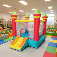 Château gonflable pour enfants à usage domestique avec toboggan et souffleur, en tissu Oxford, pour jouer à l'intérieur ou dans le jardin