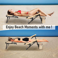 Bestex chaise de soleil en bois inclinable réglable en aluminium de haute qualité chaise de plage pliante en métal chaise de jardin extérieure à bascule