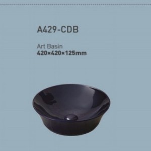 ซีอาร์ อาร์ต บาซิน A427-CDB อ่างล้างหน้าเซรามิกสีดำ 440x440x135 มม. - Product Image 2