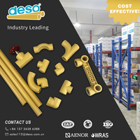 Deso 20mm 25mm PPR raccord de tuyau mâle adaptateur Union laiton fileté Union lisse coulée d'eau techniques plastique plomberie