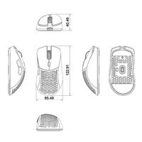 Mouse Gaming Esports Nirkabel 2.4G Ringan 40g dengan Sensor Optik 8K Polling DPI, Sakelar Optik, dan Koneksi BT
