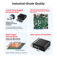 Mini PC Industrial Integrado Sin Ventilador con Intel N100/N150, Linux/Win 10, Triple Pantalla 4K, Doble GbE LAN, Yankong, Superventas