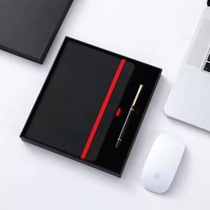 Nuevos Artículos de Oficina, Cuaderno de Cuero PU de Alta Gama con Cordón Elástico A5 y Bolígrafo Personalizado para Hombres y Mujeres - Product Image 1