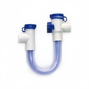 Kit de siphon anti-colmatage carré en ABS pour condensat de climatiseur avec interrupteur de trop-plein, brosse de nettoyage flexible, ligne de drainage CVC 3/4 pouce - Product Image 2