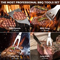 Ensemble d'outils de cuisson pour barbecue en acier inoxydable, 5 pièces, haute qualité, Portable et facile à nettoyer, BBQ