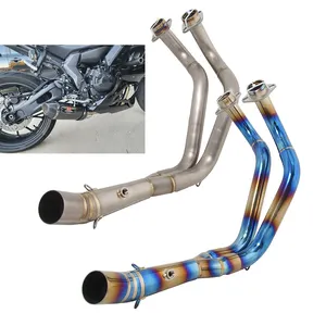 Systèmes d'échappement de moto pour Yamaha R7 MT07 FZ07 2021-2023 Modifier le tuyau de connexion avant en alliage de titane 51mm Silencieux