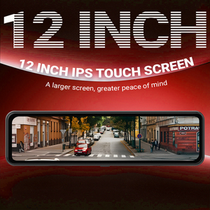 Carlover 12 Inch Touch Screen 4K ADAS WIFI AI Dashcam <strong>Rear</strong> <strong>View</strong> <strong>Mirror</strong> Dash Cam Dual Lens Car Camera with BSD for Car Dvr - Product Image 2