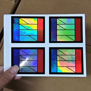 Sticker dịch vụ in ấn tùy chỉnh Holographic Nụ Hôn cắt vinyl dán cá nhân công ty Logo dính nhãn tấm không thấm nước - Product Image 3