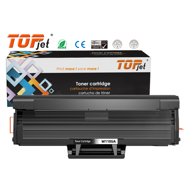 Topjet W1105A 1105A 105A Mono Toner Cartridge Compatible for HP 107a 107w MFP135a 135w 137fnw Printer Cartridge