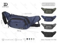 Borsa da uomo impermeabile in nylon da 14 pollici con tracolla arcuata per uso da viaggio - Product Image 1