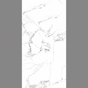 Carreaux de porcelaine Statuario 60x120 cm Carreaux de mur de sol aspect marbre blanc de qualité supérieure Finition brillante Design italien de luxe - Product Image 1