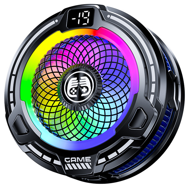 Magnetic Semiconductor Phone Cooler AI Controlled Cooling Pad for iPad Apple and Android Devices RGB Light AI Cooling