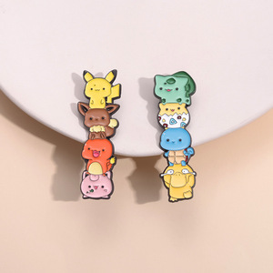Épingles en alliage Kawaii <span class=keywords><strong>Pikacu</strong></span> de haute qualité, 2 couleurs, 5,5 cm, mignonnes broches - Product Image 1