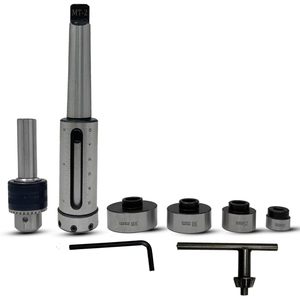 Assortiment de porte-écrous et porte-roueaux de taraudage et d'alésage à queue MT2 avec mandrin de perçage, pour usinage de précision, en acier trempé, à maintien sécurisé - Product Image 1