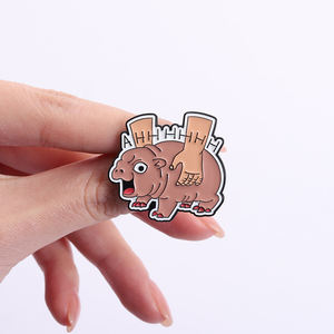 Pin de Esmalte con Diseño de Animal Gritando, Estilo Absurdo y Caprichoso, Frase Ahhhhhh, Diseño de Brazos Adicionales, Broche de Humor Peculiar, Venta al por Mayor - Product Image 4