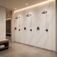 Panneau mural en marbre UV WYRAX 1220x2440mm 3.0mm Onyx blanc aspect onyx imperméable pour douche, hôtel, salle de bain