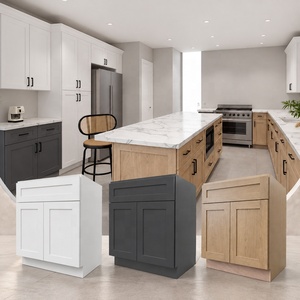 Armoire RTA B24-B30 |   Armoires de cuisine en chêne blanc avec portes à fermeture douce |   Armoires de style Shaker pour cuisine contemporaine américaine - Product Image 1