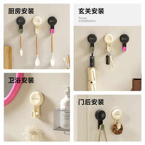 An Zhenya Adhesive <b>Hook</b> 2cm <b>J</b>-Type Retractable Strong Wall Mount For Bathroom Coat <b>Hooks</b> Modern Design - Product Image 5