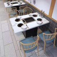 Table de cuisson à vapeur Dansen, table de cuisson à fondue, table de cuisson à fondue shabushabu, table de cuisson à fondue barbecue, table de cuisson à vapeur avec table