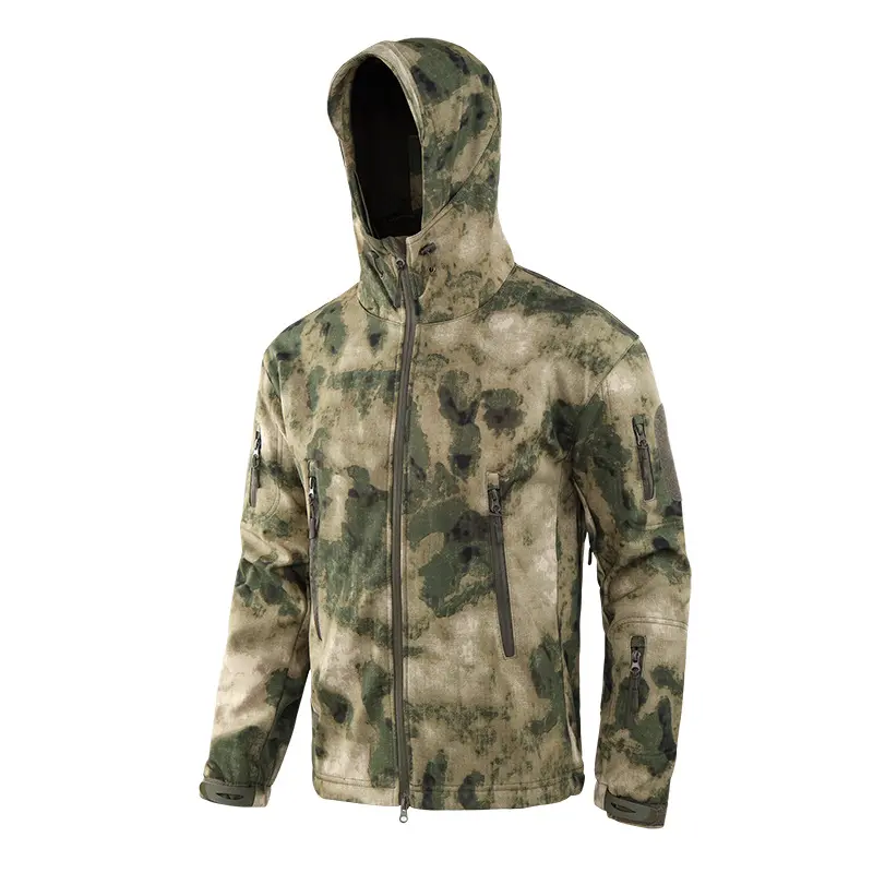 Russia Atac FG Men's Hooded Tactical Jacket Water Resistant Soft Shell Winter Coats for Sale