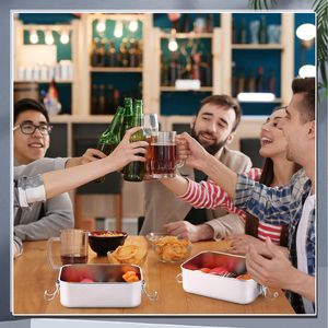 Boîte à lunch en acier inoxydable 304 sans BPA, écologique, pour nouveau-nés et enfants, avec 2 compartiments, couvercle en plastique, préservation de la fraîcheur - Product Image 6