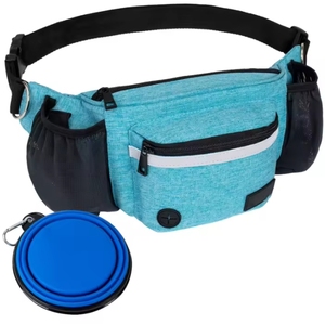 Sac de dressage pour chien personnalisé avec logo, durable, léger, imperméable, fermeture éclair, en polyester, sac banane portable, pochette à friandises 4-6 - Product Image 1