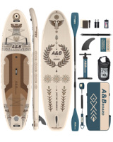 Planche de paddle gonflable YASKA en gros – Matériau Drop Stitch, portable, avec une seule aileron, unisexe, pour lacs, rivières et océans