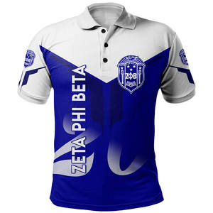 Dropshipping Products 2024 French Zeta Phi Beta Polo Shirt Haute Qualité Vente en gros Hommes Casual Golf Shirt Custom Logo Male Tee - Product Image 5