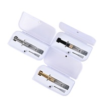 Étui cadeau magnétique en plastique avec étiquette personnalisée, seringue en verre Luer Lock de 1 ml pour huile